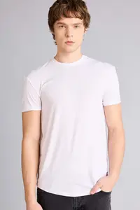 DeFacto Long Muscle Fit Crew Neck Basic Short Sleeve T-Shirt