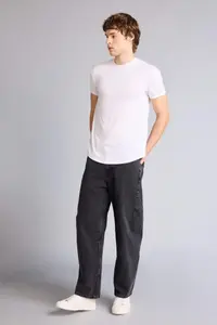 DeFacto Long Muscle Fit Crew Neck Basic Short Sleeve T-Shirt - Image 2