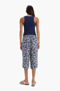 DeFacto High Waist Crop Fit Patterned Viscose Capri - Image 5
