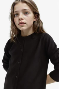 DeFacto Ecru Crew Neck Buttoned Basic Plain Knitwear School Cardigan for Girls (25 AU) - Image 4