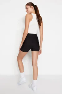 TRENDYOLMİLLA Black-Stone 2 Sets Paket Shaping Knitting Sports Shorts/Short Leggings - Image 6