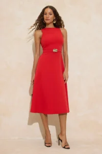 TRENDYOLMİLLA Rejection Arched Flexible Midi Weaving Dress - Image 2