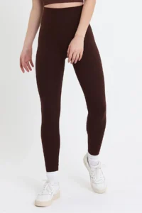 Domoda Brown Karioca Stitching Detailed Gathering Sporty Detailed Extra Flexible Women's Leggings @amazon - Image 4