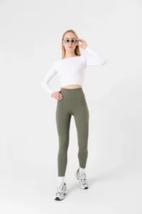 Domoda Extra Flexible Women's Leggings with Mint Karyoka Stitching Detail, Sporty Detail @amazon - Image 7