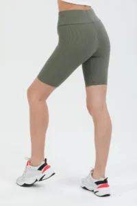 Domoda Mint High Waist Short Shorts Sports Ribbed Biker Tights - Image 5