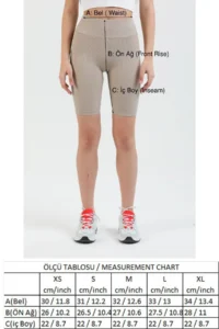 Domoda Mint High Waist Short Shorts Sports Ribbed Biker Tights - Image 7