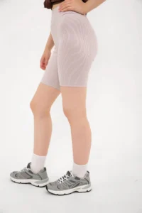 Domoda Stone High Waist Short Shorts Sports Ribbed Biker Tights - Image 5