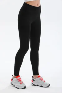 Domoda Black High Waist Slimming Effective Knitted Tights Steel Interlock