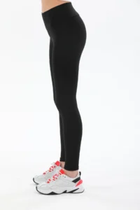 Domoda Black High Waist Slimming Effective Knitted Tights Steel Interlock - Image 3