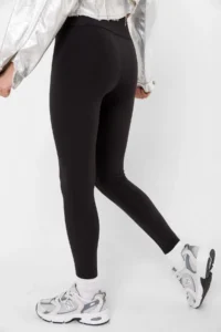 Domoda Black Extra High Waist Stitched Winter Fleece Push Up Women's Tights @simena - Image 5