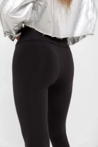 Domoda Black Extra High Waist Stitched Winter Fleece Push Up Women's Tights @simena - Image 8