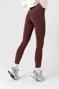 Domoda Brown Extra High Waist Stitched Winter Fleece Push Up Women's Tights @simena - Image 5