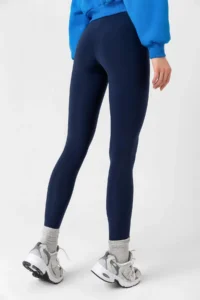 Domoda Navy Blue Extra High Waist Gathering Karioca Stitched Winter Fleece Push Up Women's Tights @simena - Image 5