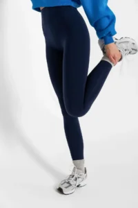 Domoda Navy Blue Extra High Waist Gathering Karioca Stitched Winter Fleece Push Up Women's Tights @simena - Image 6