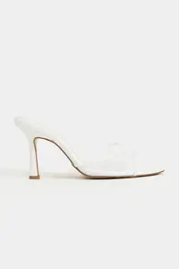 Nisantasi Shoes NOIR Pearl Net Ankle Tie Women Thin Heels Slippers