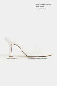 Nisantasi Shoes NOIR Pearl Net Ankle Tie Women Thin Heels Slippers - Image 2