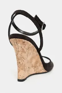 Nisantasi Shoes Luby BROWN GENUINE SUEDE Ankle Tied Women Feta Heels Shoes - Image 4