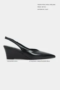 Nisantasi Shoes MELONY Black MATTE Arka Bant Detailed Pointed toe Women Heels Shoes - Image 2