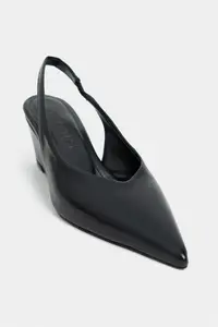 Nisantasi Shoes MELONY Black MATTE Arka Bant Detailed Pointed toe Women Heels Shoes - Image 3