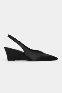Nisantasi Shoes MELONY Black Satin Arka Bant Detailed Pointed toe Women Heels Shoes - Image 3