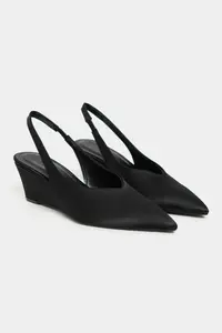 Nisantasi Shoes MELONY Black Satin Arka Bant Detailed Pointed toe Women Heels Shoes - Image 6