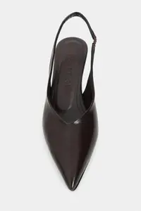 Nisantasi Shoes MELONY COFFEE MATTE Arka Bant Detailed Pointed toe Women Heels Shoes - Image 3