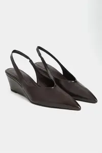 Nisantasi Shoes MELONY COFFEE MATTE Arka Bant Detailed Pointed toe Women Heels Shoes - Image 5