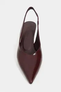 Nisantasi Shoes MELONY Burgundy MATTE Arka Bant Detailed Pointed toe Women Heels Shoes - Image 3