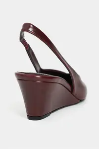 Nisantasi Shoes MELONY Burgundy MATTE Arka Bant Detailed Pointed toe Women Heels Shoes - Image 4