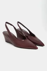 Nisantasi Shoes MELONY Burgundy MATTE Arka Bant Detailed Pointed toe Women Heels Shoes - Image 5