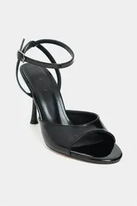 Nisantasi Shoes Charms Black Patent Bilek Belt Detailed Women Thin Heels Shoes - Image 7