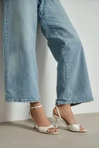 Nisantasi Shoes Charms PEARL MATTE Bilek Belt Detailed Women Thin Heels Shoes