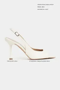 Nisantasi Shoes Maia BEIGE MATTE Pointed toe Front Light Thin Heels Women Shoes - Image 2