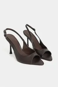 Nisantasi Shoes Maia COFFEE MATTE Pointed toe Front Light Thin Heels Women Shoes - Image 5