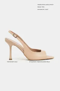 Nisantasi Shoes Maia Nude MATTE Pointed toe Front Light Thin Heels Women Shoes - Image 2