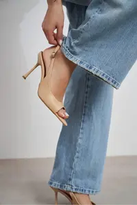 Nisantasi Shoes Maia Nude MATTE Pointed toe Front Light Thin Heels Women Shoes - Image 6