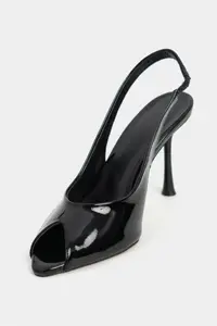 Nisantasi Shoes Betty Black Patent Burnu Light Women Heels Shoes - Image 4