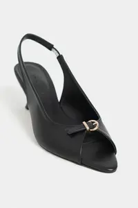Nisantasi Shoes Rone Black MATTE Pointed toe Front Light with buckle Thin Heels Women Shoes - Image 3