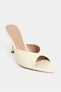 Nisantasi Shoes RODI BUTTER YELLOW MATTE Pointed toe Women Thin Heels Slippers - Image 3