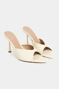 Nisantasi Shoes RODI BUTTER YELLOW MATTE Pointed toe Women Thin Heels Slippers - Image 5