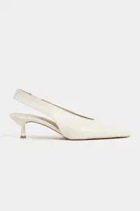 Nisantasi Shoes LUNIX BEIGE MATTE Pointed toe Slingback Thin Heels Women Shoes