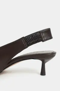 Nisantasi Shoes LUNIX COFFEE MATTE Pointed toe Slingback Thin Heels Women Shoes - Image 5