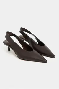 Nisantasi Shoes LUNIX COFFEE MATTE Pointed toe Slingback Thin Heels Women Shoes - Image 6