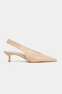 Nisantasi Shoes LUNIX Nude MATTE Pointed toe Slingback Thin Heels Women Shoes