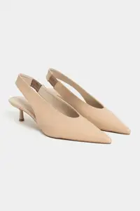 Nisantasi Shoes LUNIX Nude MATTE Pointed toe Slingback Thin Heels Women Shoes - Image 6