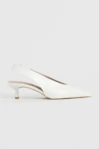Nisantasi Shoes LUNIX PEARL MATTE Pointed toe Slingback Thin Heels Women Shoes