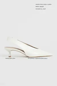 Nisantasi Shoes LUNIX PEARL MATTE Pointed toe Slingback Thin Heels Women Shoes - Image 2