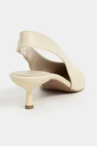 Nisantasi Shoes LUNIX BUTTER YELLOW MATTE Pointed toe Slingback Thin Heels Women Shoes - Image 4