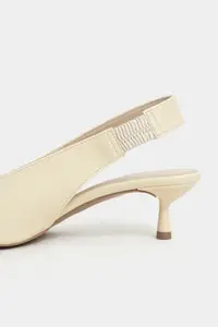 Nisantasi Shoes LUNIX BUTTER YELLOW MATTE Pointed toe Slingback Thin Heels Women Shoes - Image 5