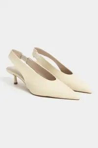 Nisantasi Shoes LUNIX BUTTER YELLOW MATTE Pointed toe Slingback Thin Heels Women Shoes - Image 6